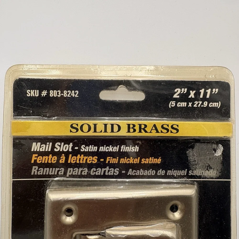MintCraft Mail Slot Solid Brass Satin Nickel 2